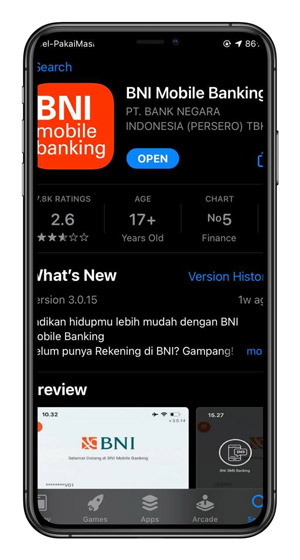Buka Aplikasi BNI Mobile