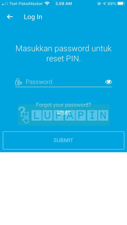 Masukan Username dan Password Jenius