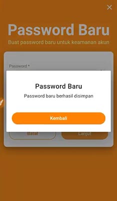 password baru