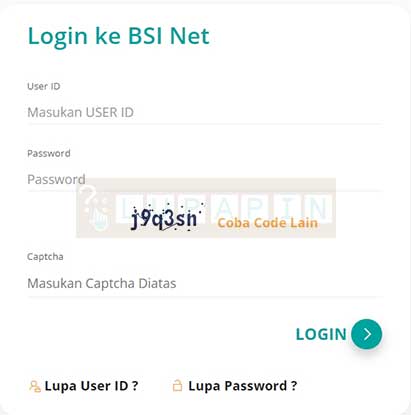 Cara Reset Password via Website BSI Netbanking