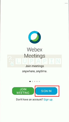 Password Cisco Webex Meeting